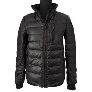 J CREW Black Lightweight Down Puffer Winter Jacket Coat XS